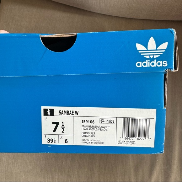 ☀️NEW Adidas Sambae Sneaker Shoes Purple And White - Picture 4 of 8